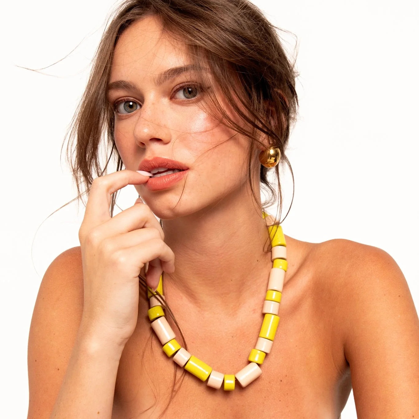 SAFETY & CREPE | BEAD TWO & FIVE NECKLACE