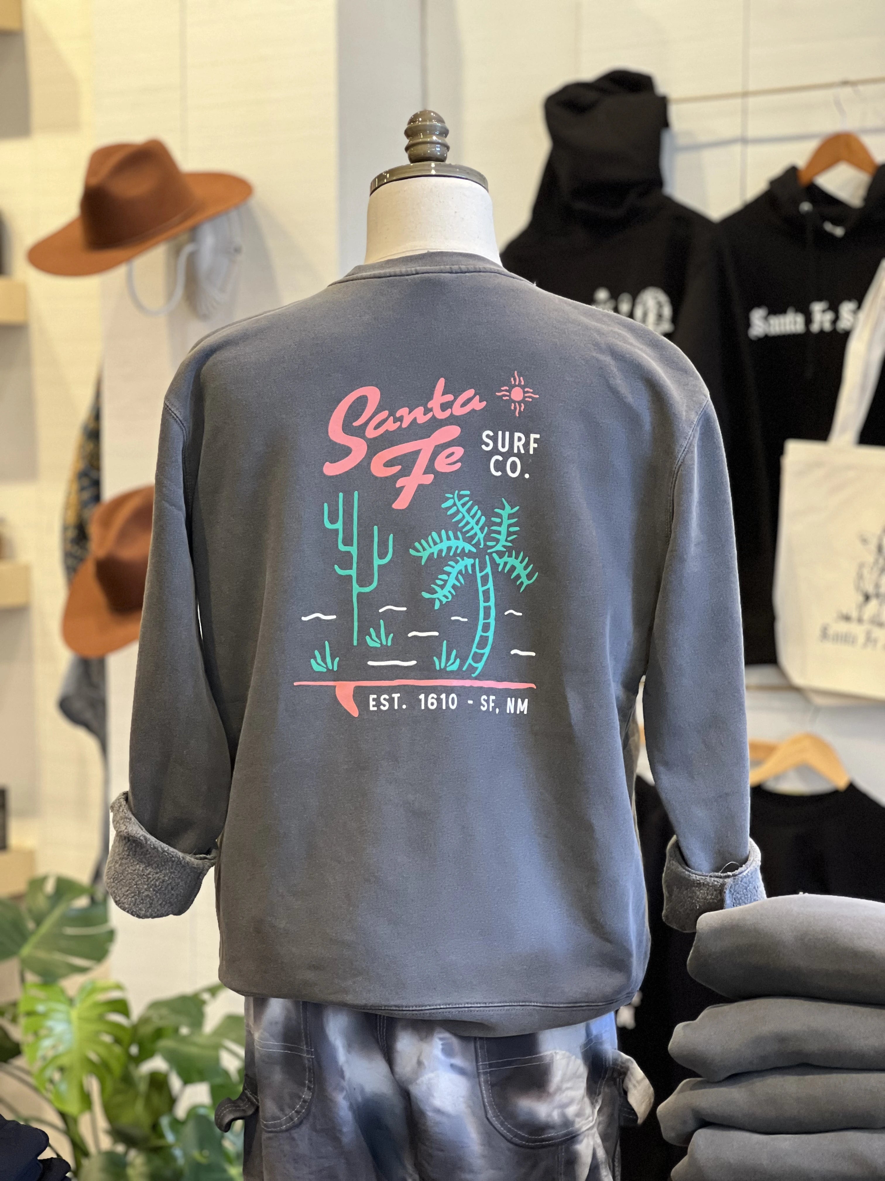 Waving Palm Sweatshirt | Santa Fe Surf Co.