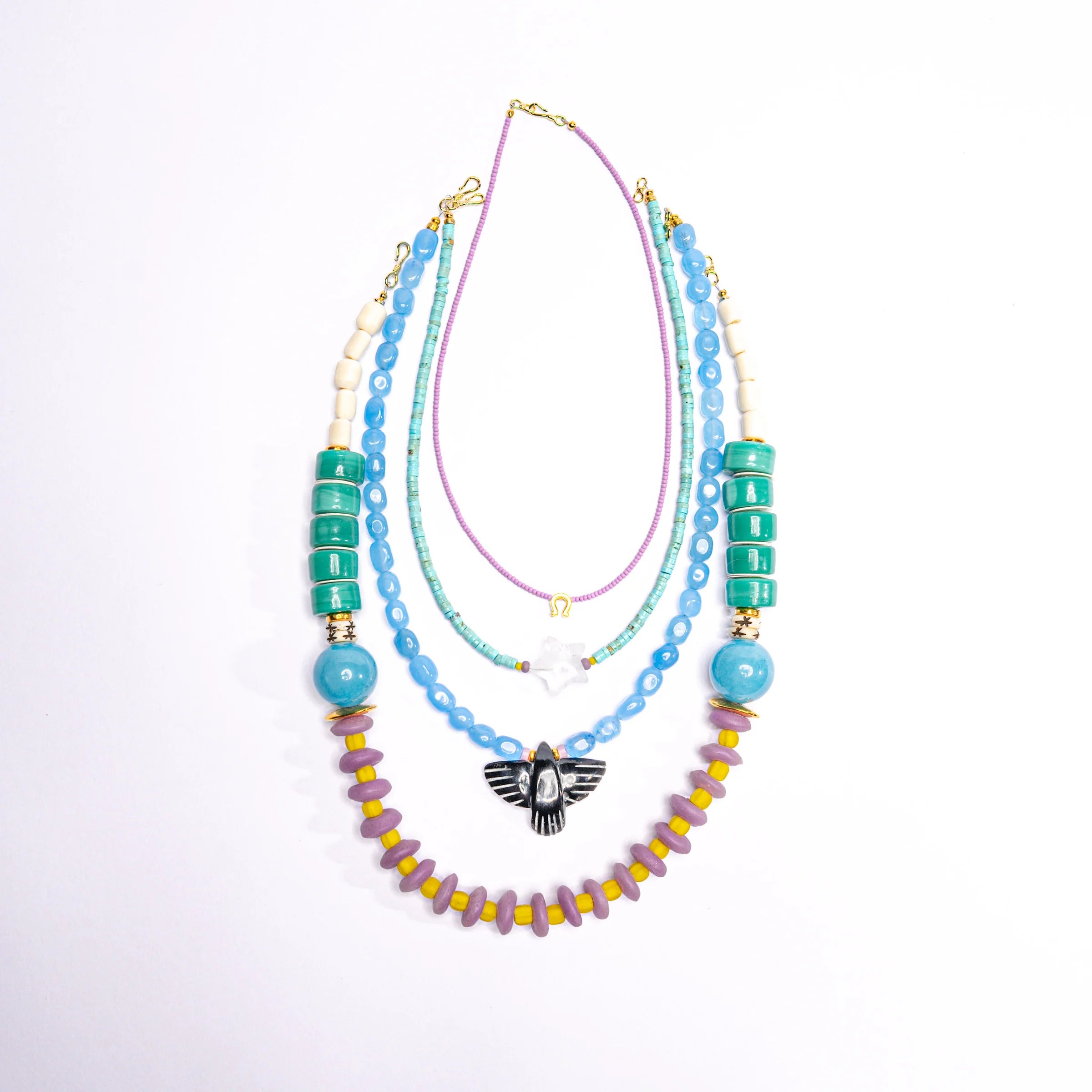 Short Mixed Media Necklace