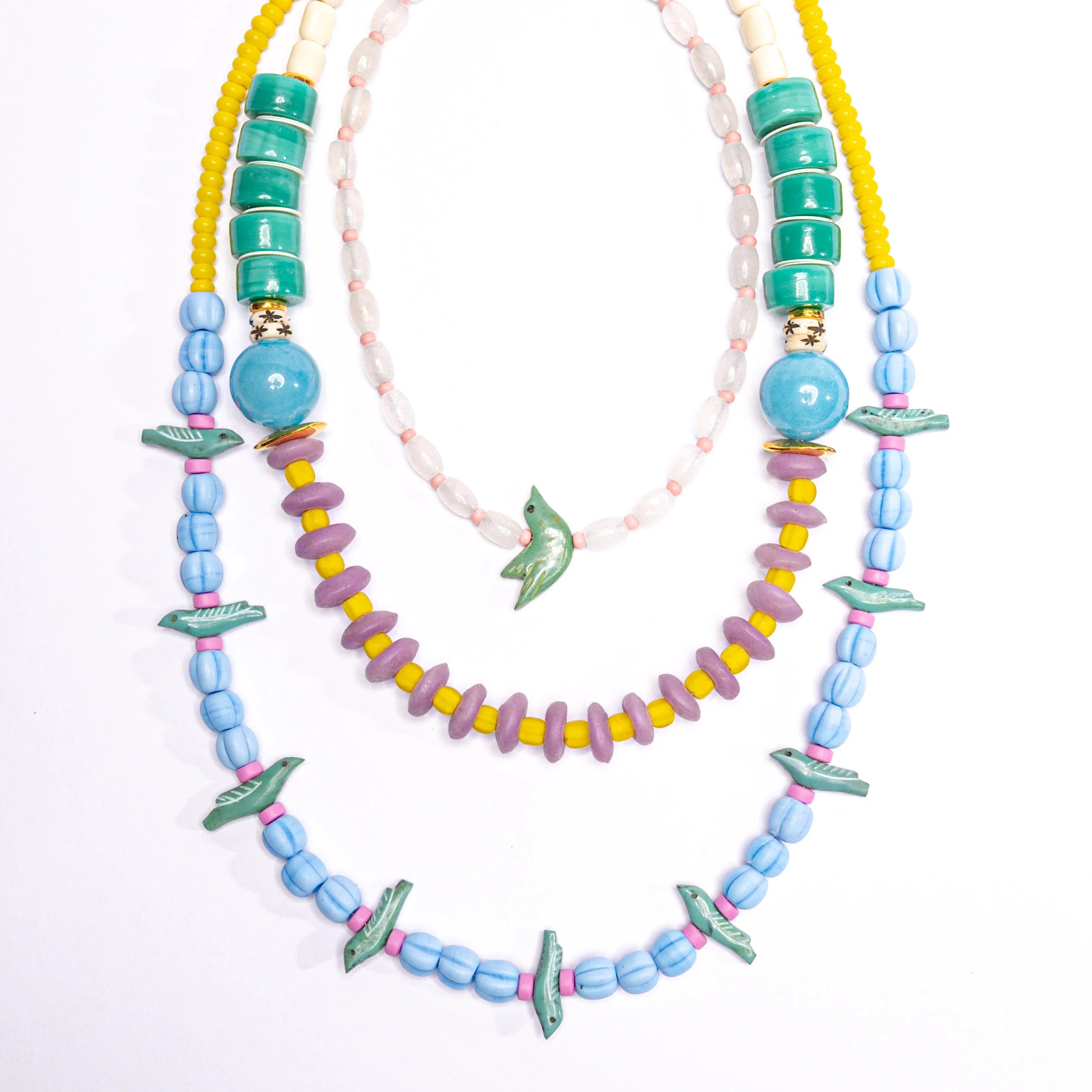 Short Mixed Media Necklace