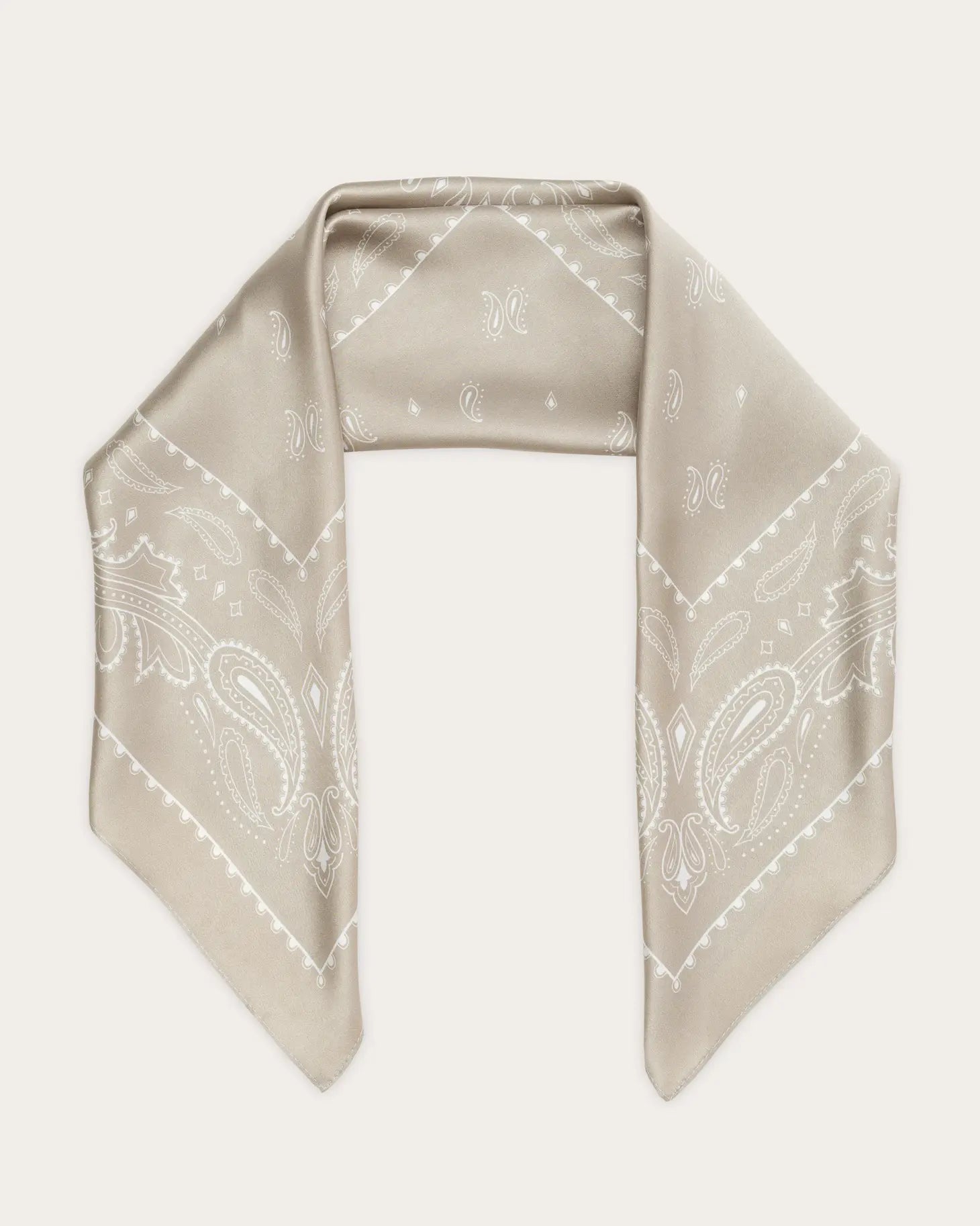 Silk Western Bandana Scarf | Dust