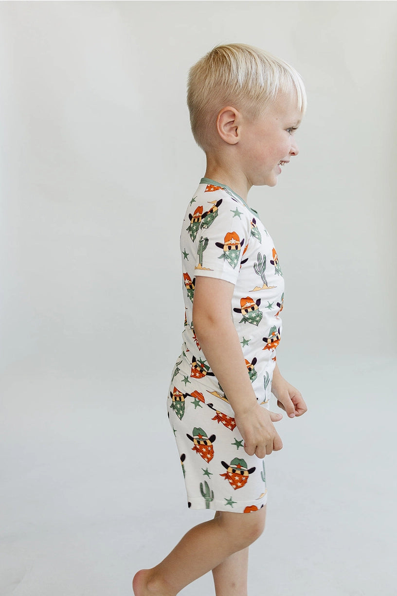Smiley Cowboy | Kids Two Piece Shorts Set
