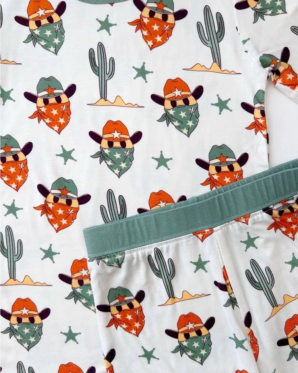 Smiley Cowboy | Kids Two Piece Shorts Set