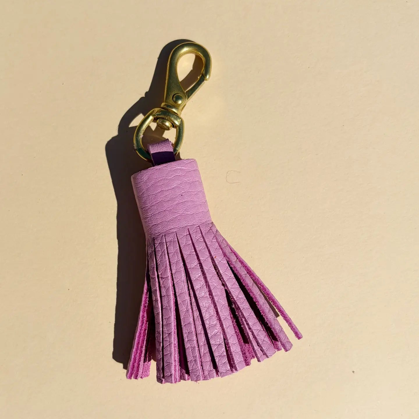 Sorbet Leather Tassel Keychain