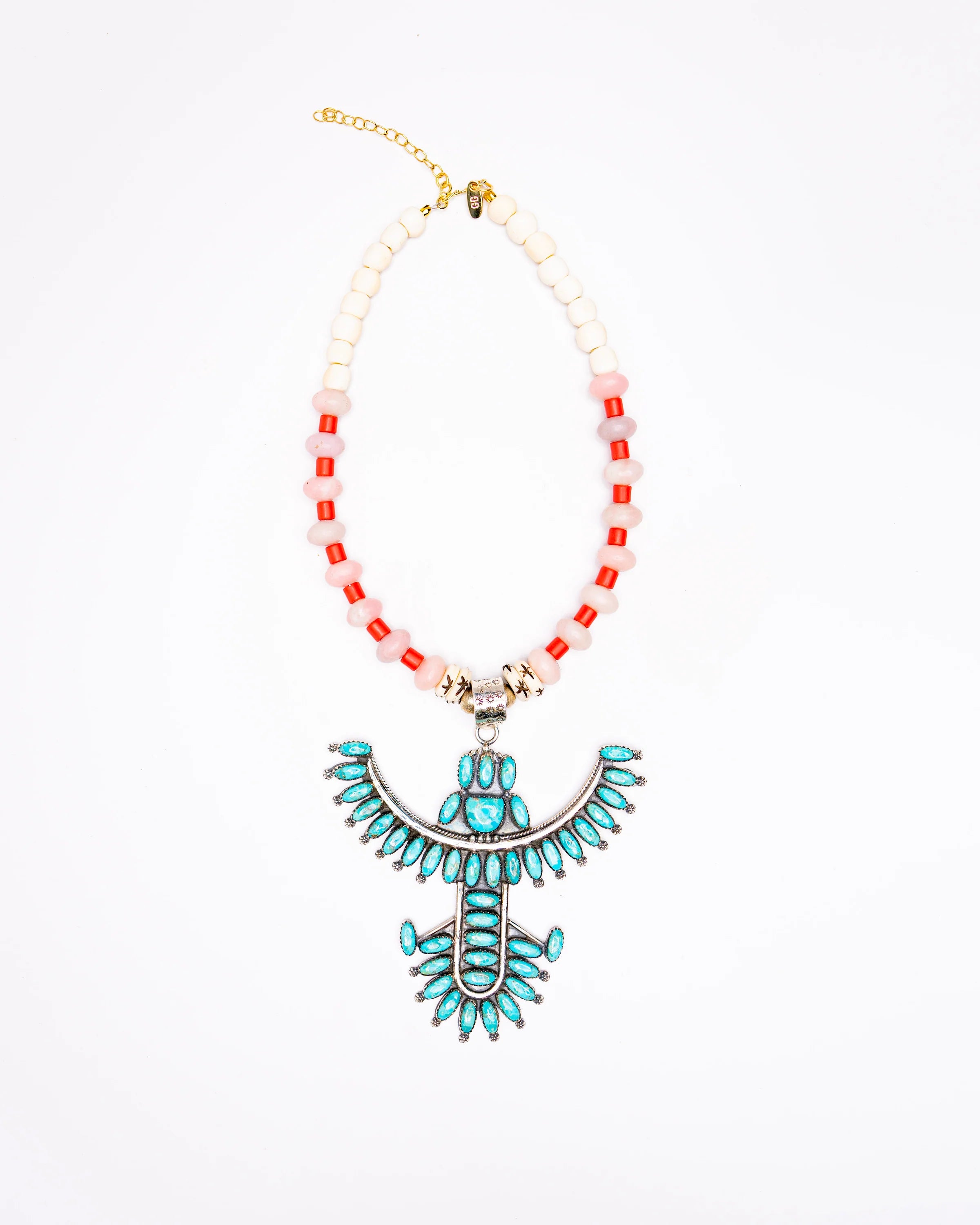 Sterling and Turquoise Firebird Necklace