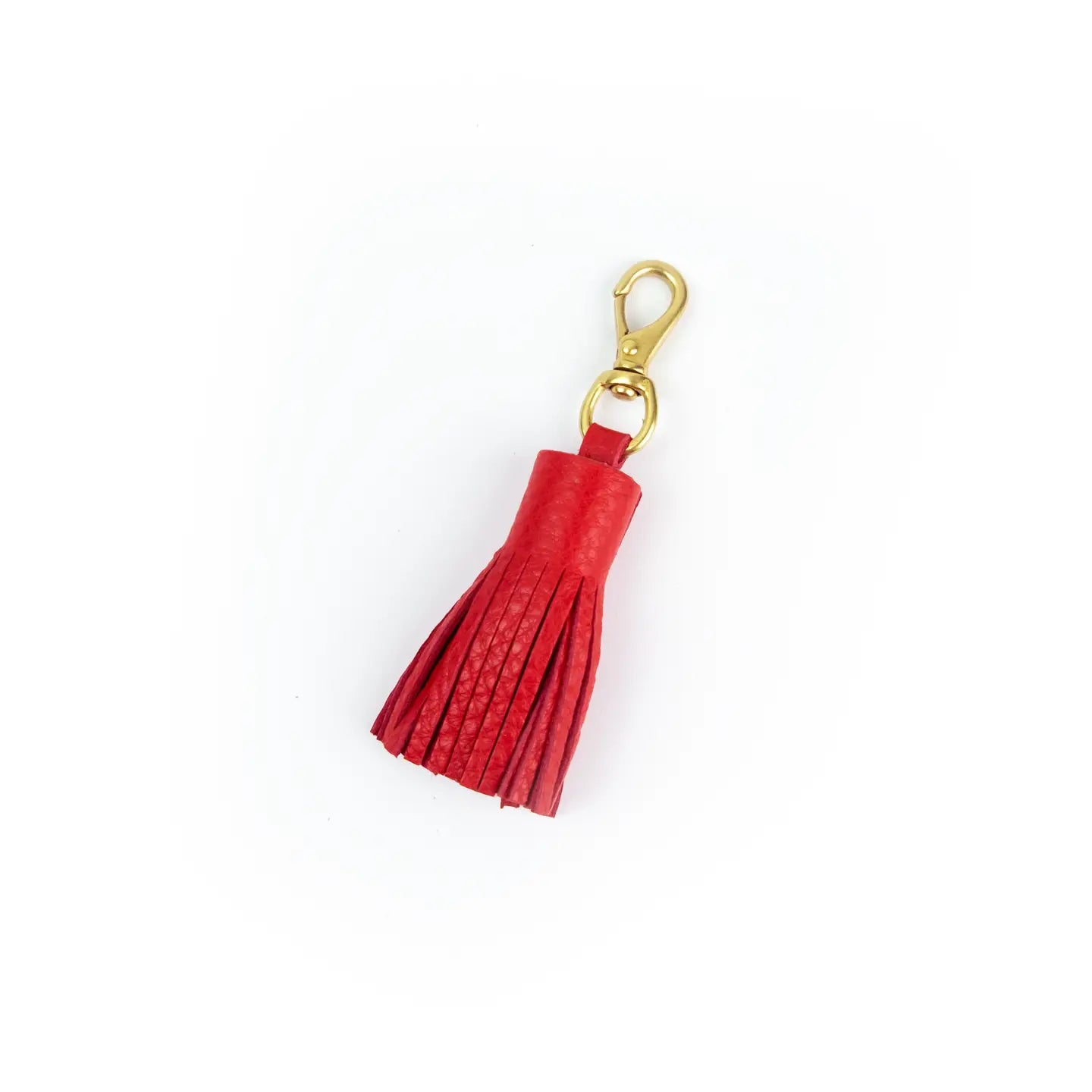 Tomato Leather Tassel Keychain