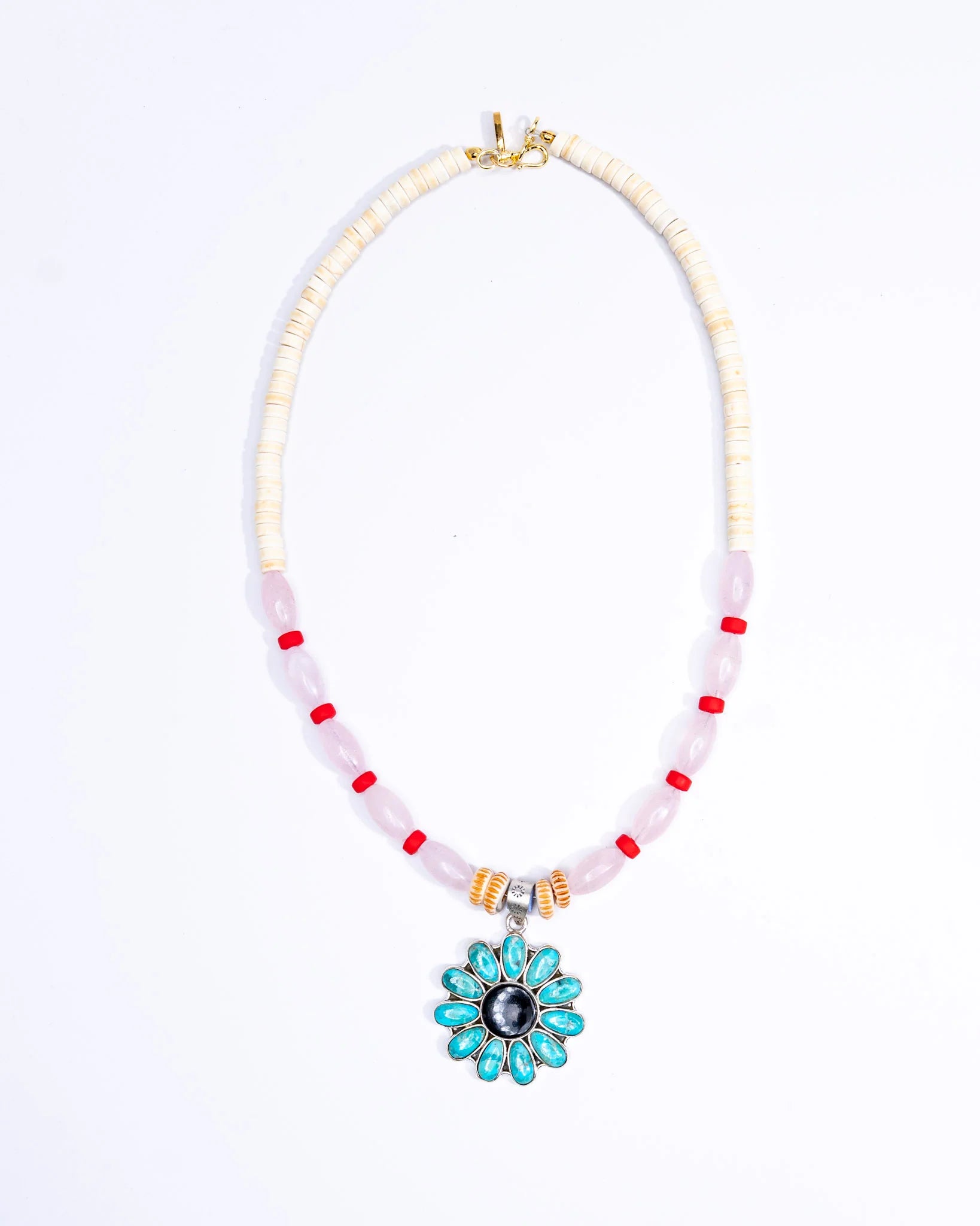 Turquoise Flower Necklace