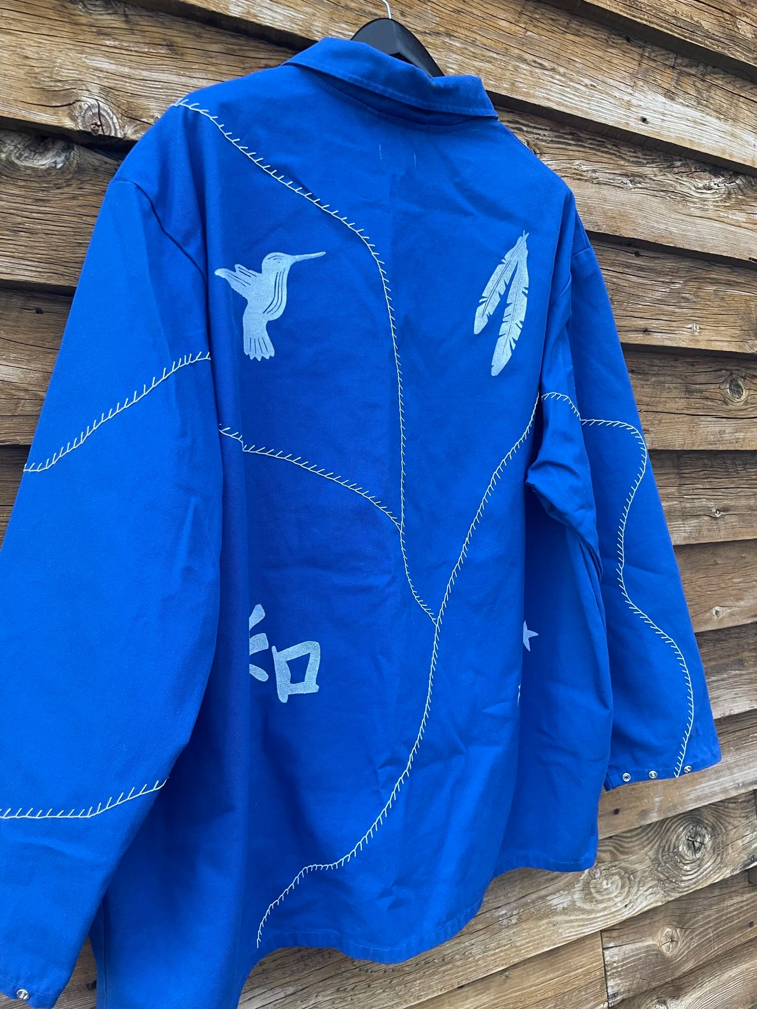Upcycled Royal Blue Work Jacket | Knomad Tiger
