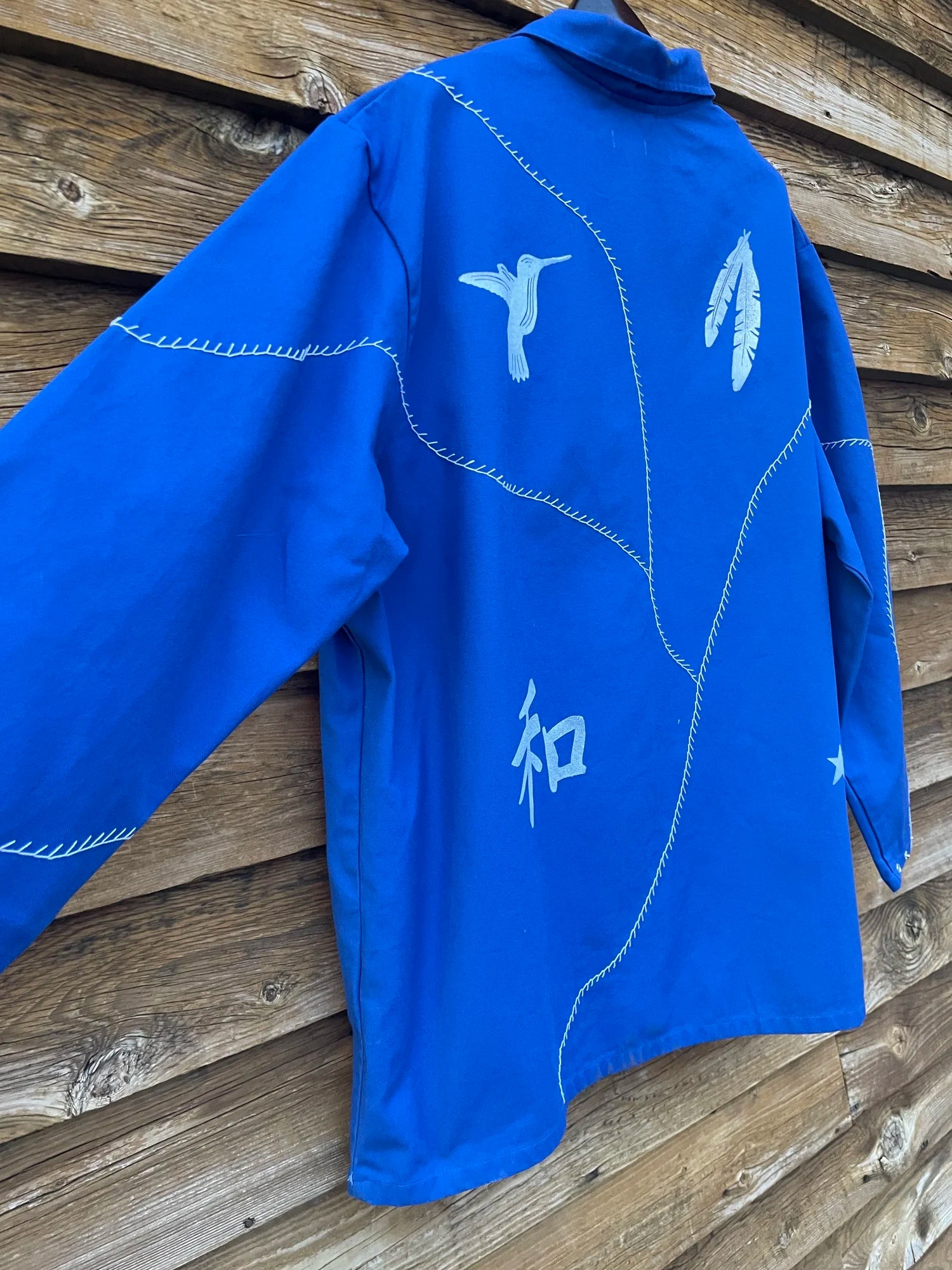 Upcycled Royal Blue Work Jacket | Knomad Tiger