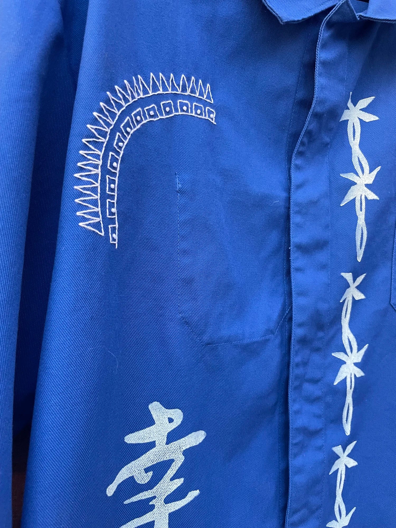 Upcycled Royal Blue Work Jacket | Knomad Tiger
