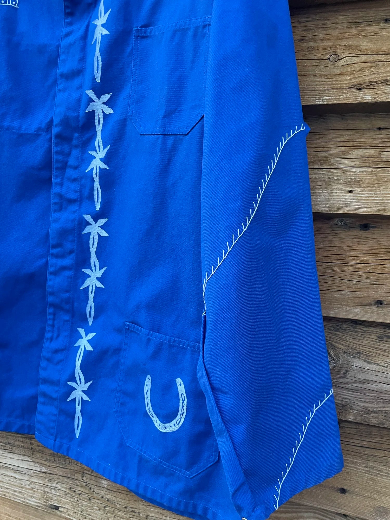Upcycled Royal Blue Work Jacket | Knomad Tiger