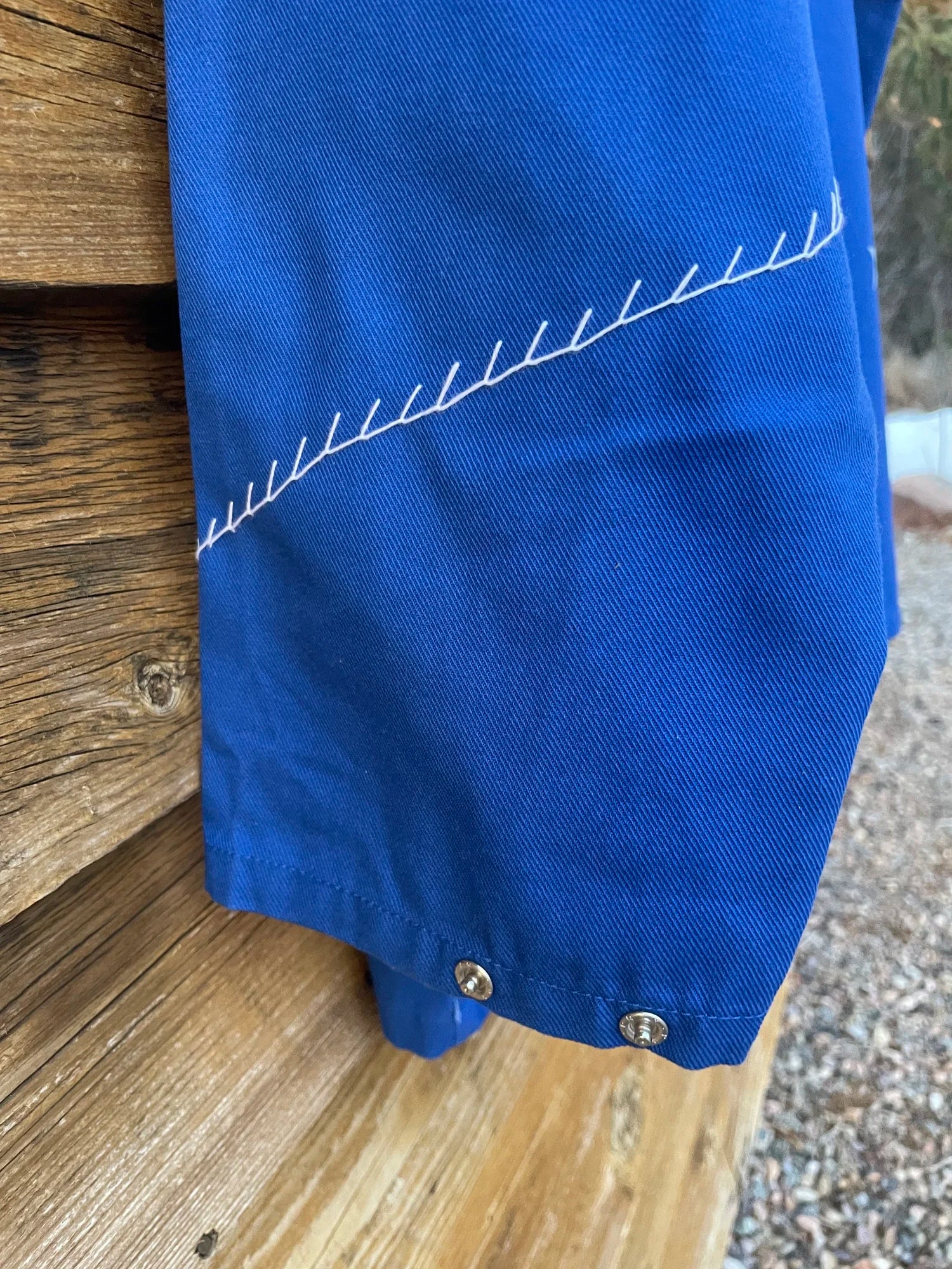 Upcycled Royal Blue Work Jacket | Knomad Tiger