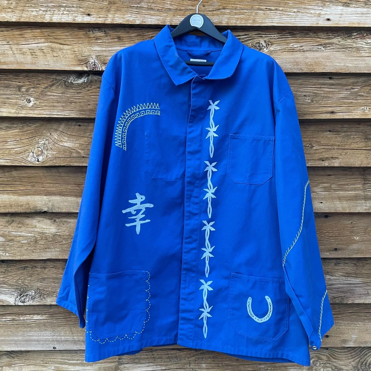 Upcycled Royal Blue Work Jacket | Knomad Tiger
