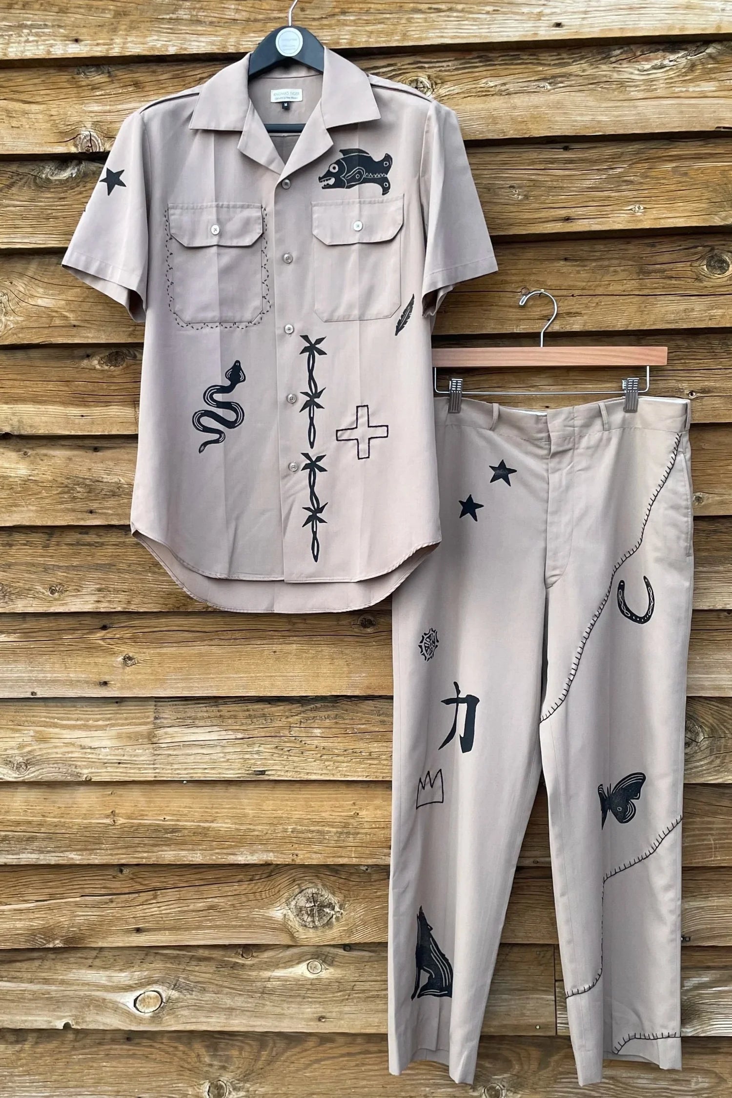 Upcycled Vintage Khaki Army Uniform Set | Knomad Tiger