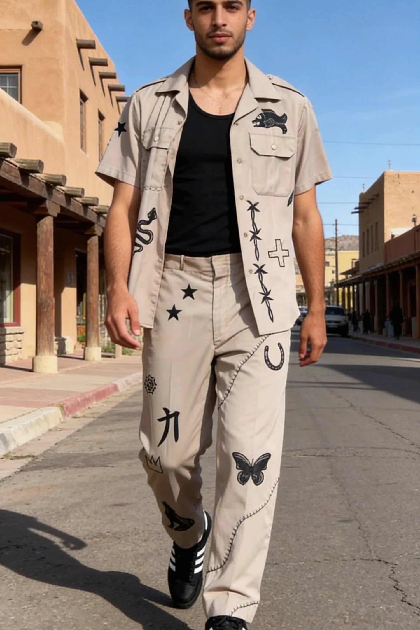 Upcycled Vintage Khaki Army Uniform Set | Knomad Tiger