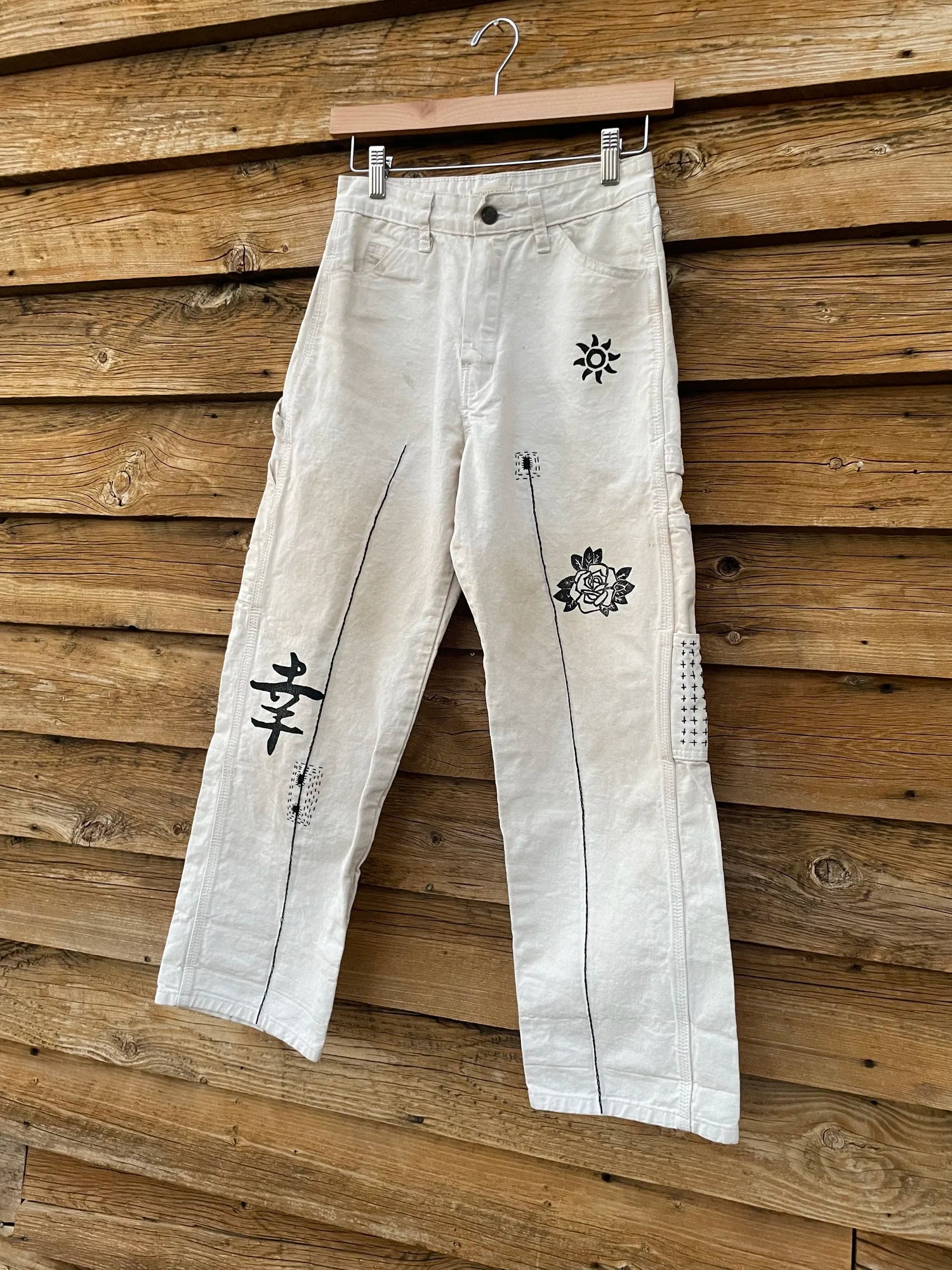 Upcycled White Work Pant | Knomad Tiger