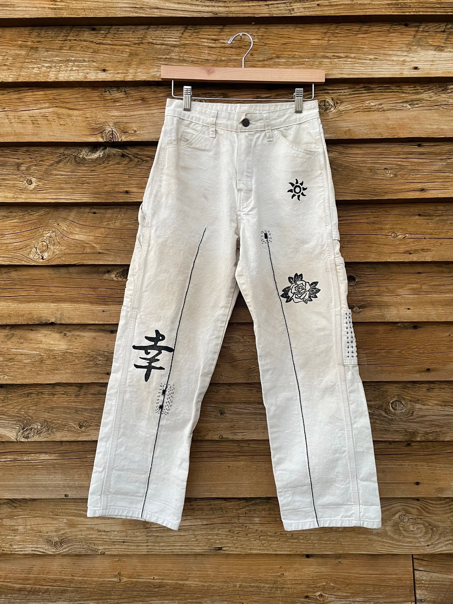 Upcycled White Work Pant | Knomad Tiger