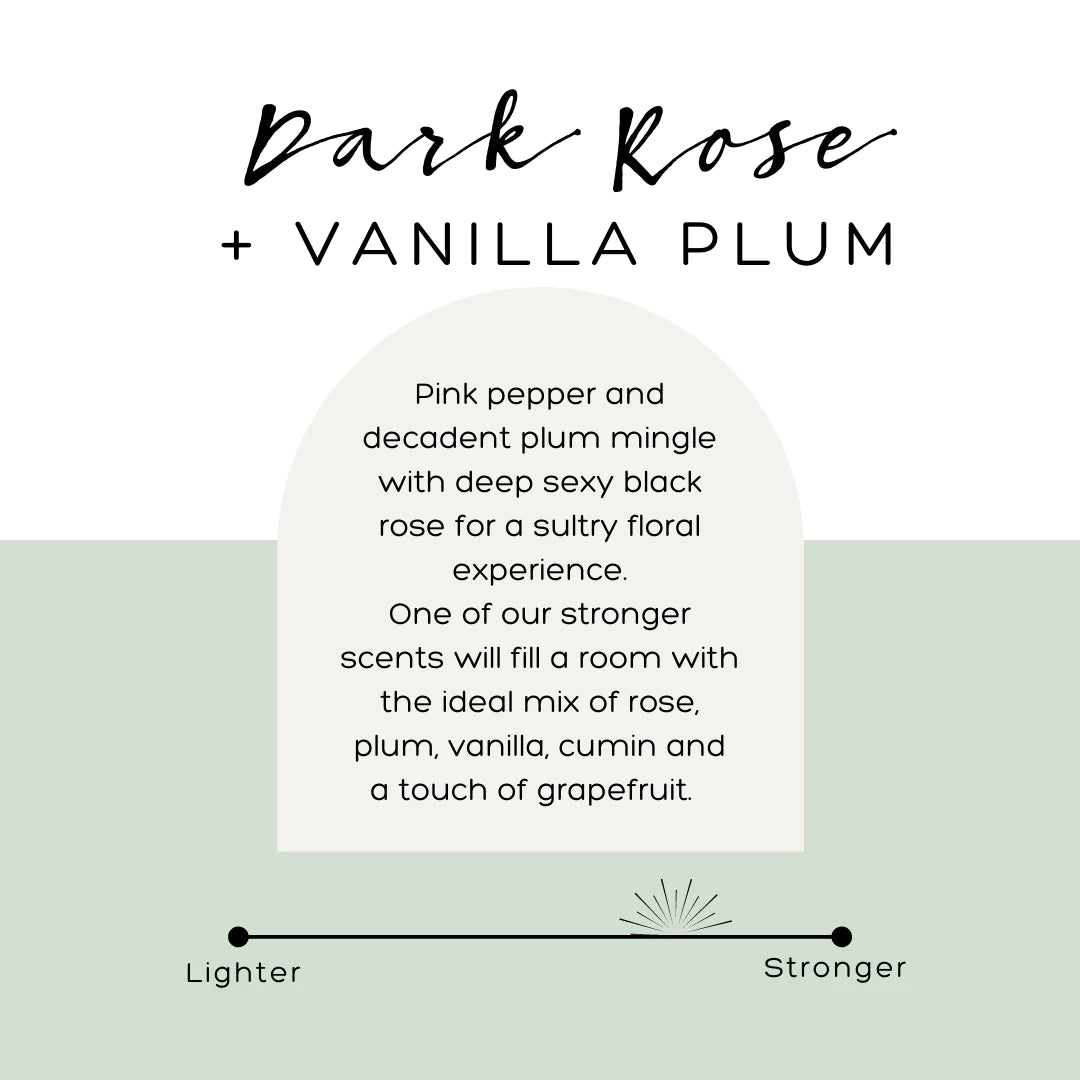 Dark Rose + Vanilla Plum Candle