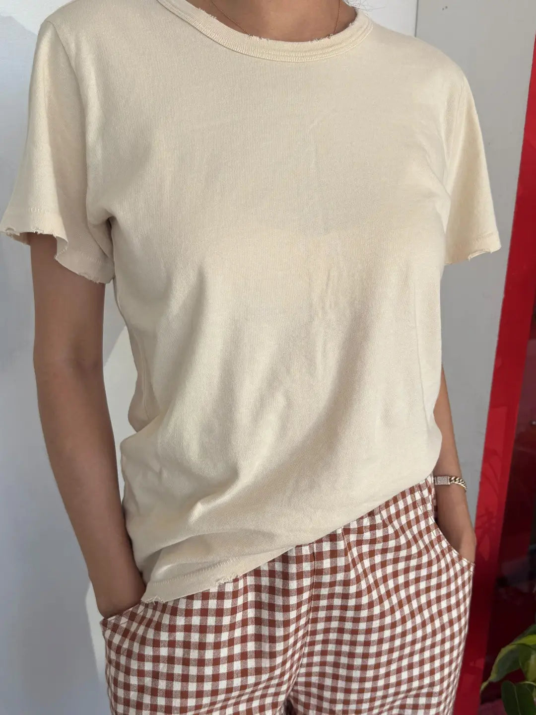Organic Cotton Vintage Boy Tee | Bone