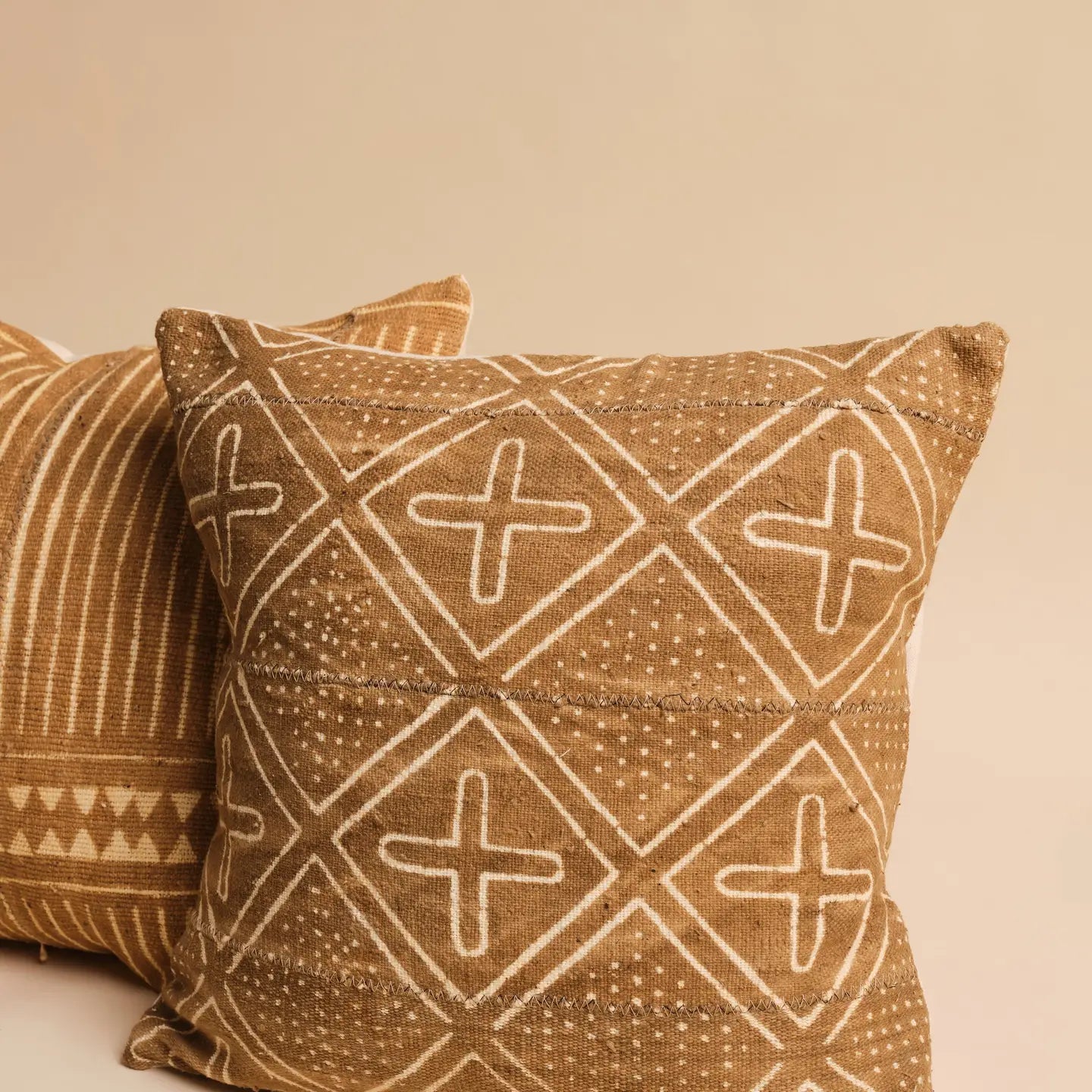 Vintage Crosses | Mudcloth Pillow
