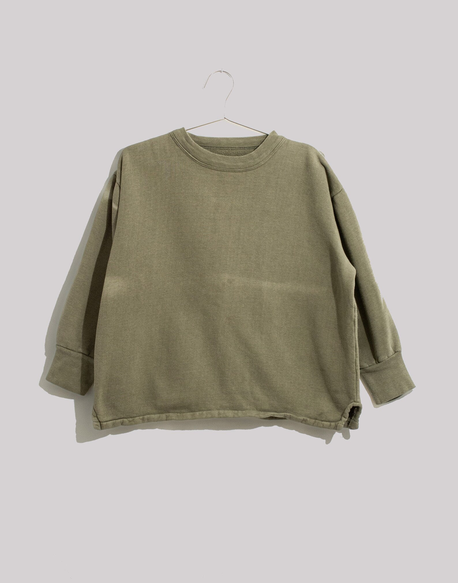 Vintage French Faded Crew Sweatshirt | Olive Green