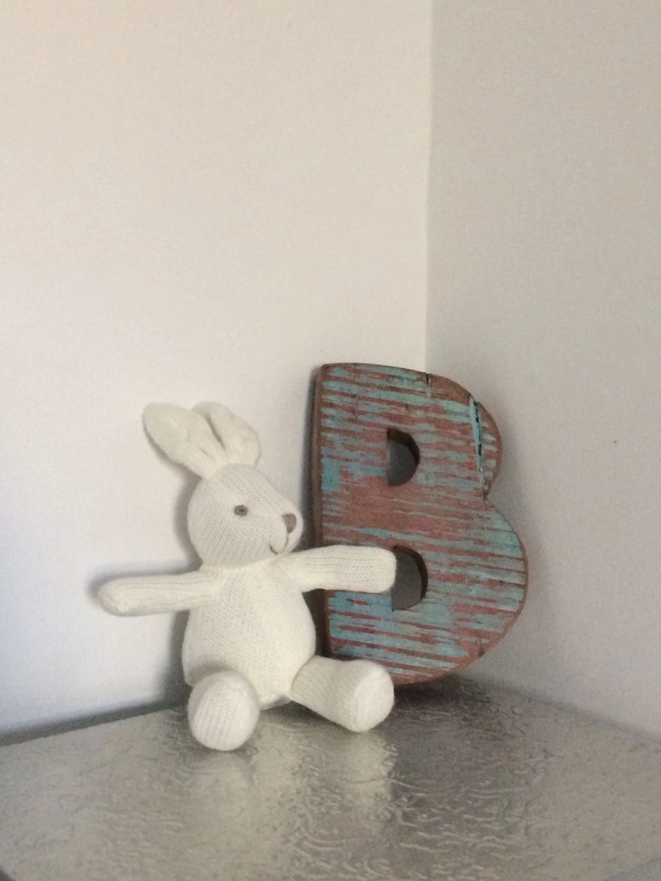 White Bunny Baby Rattle