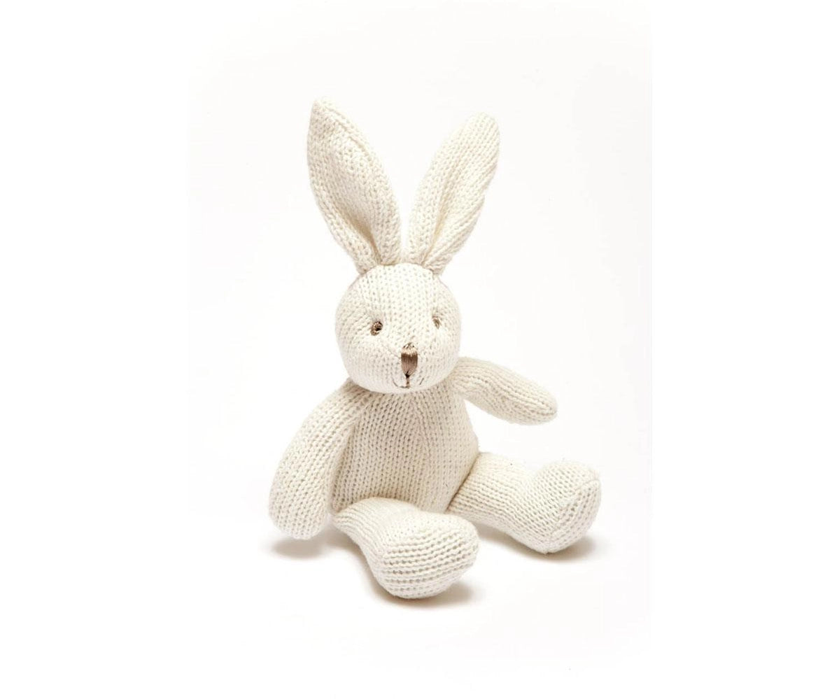 White Bunny Baby Rattle
