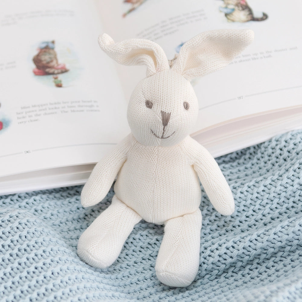 White Bunny Baby Rattle