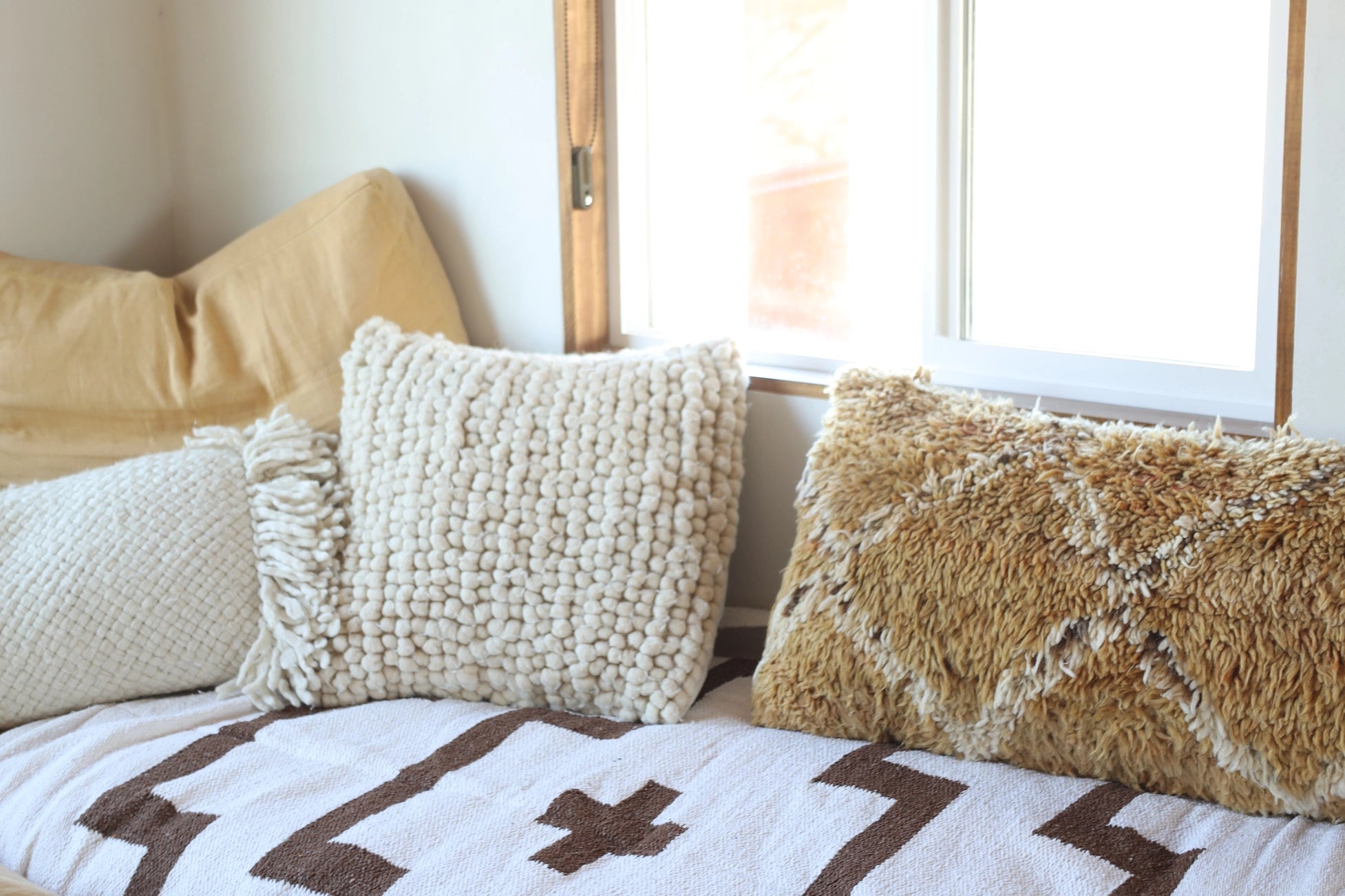 White Sands in Tobacco | Handwoven Blanket