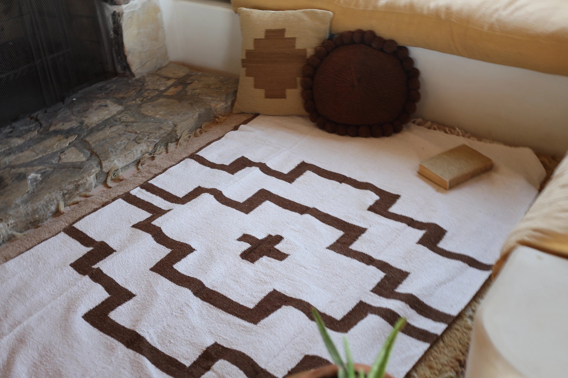 White Sands in Tobacco | Handwoven Blanket