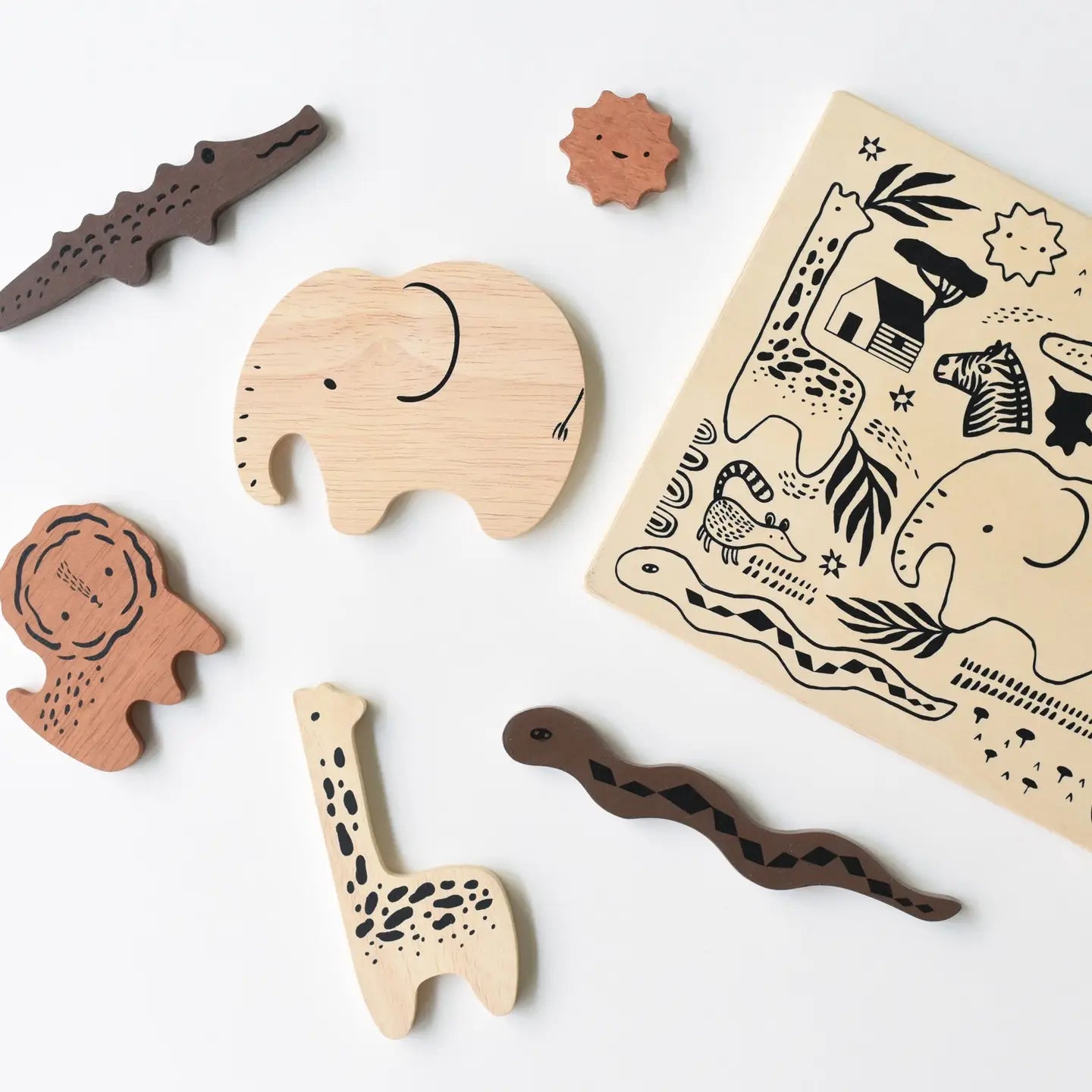 Wooden Tray Puzzle | Safari Animals