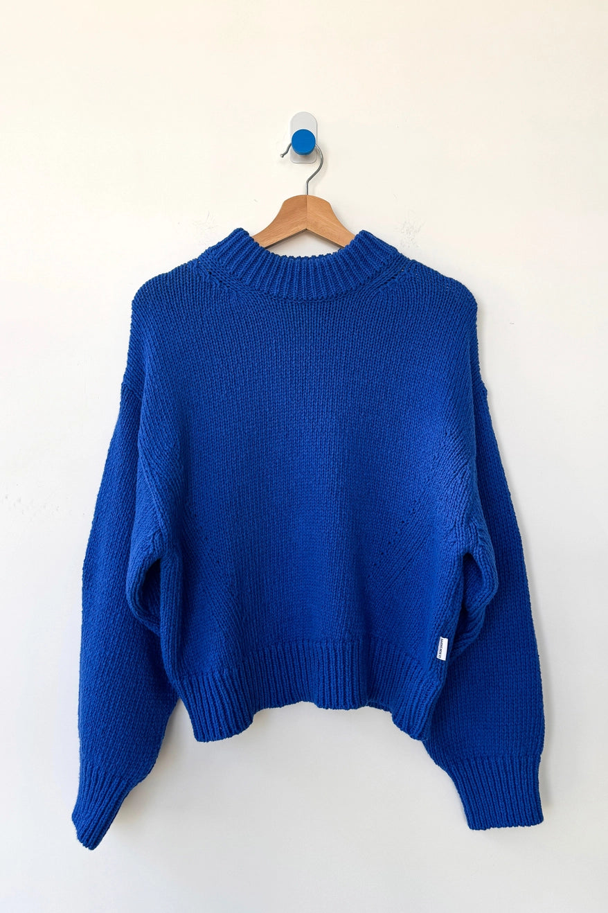 Zoe Cotton Sweater | Cobalt