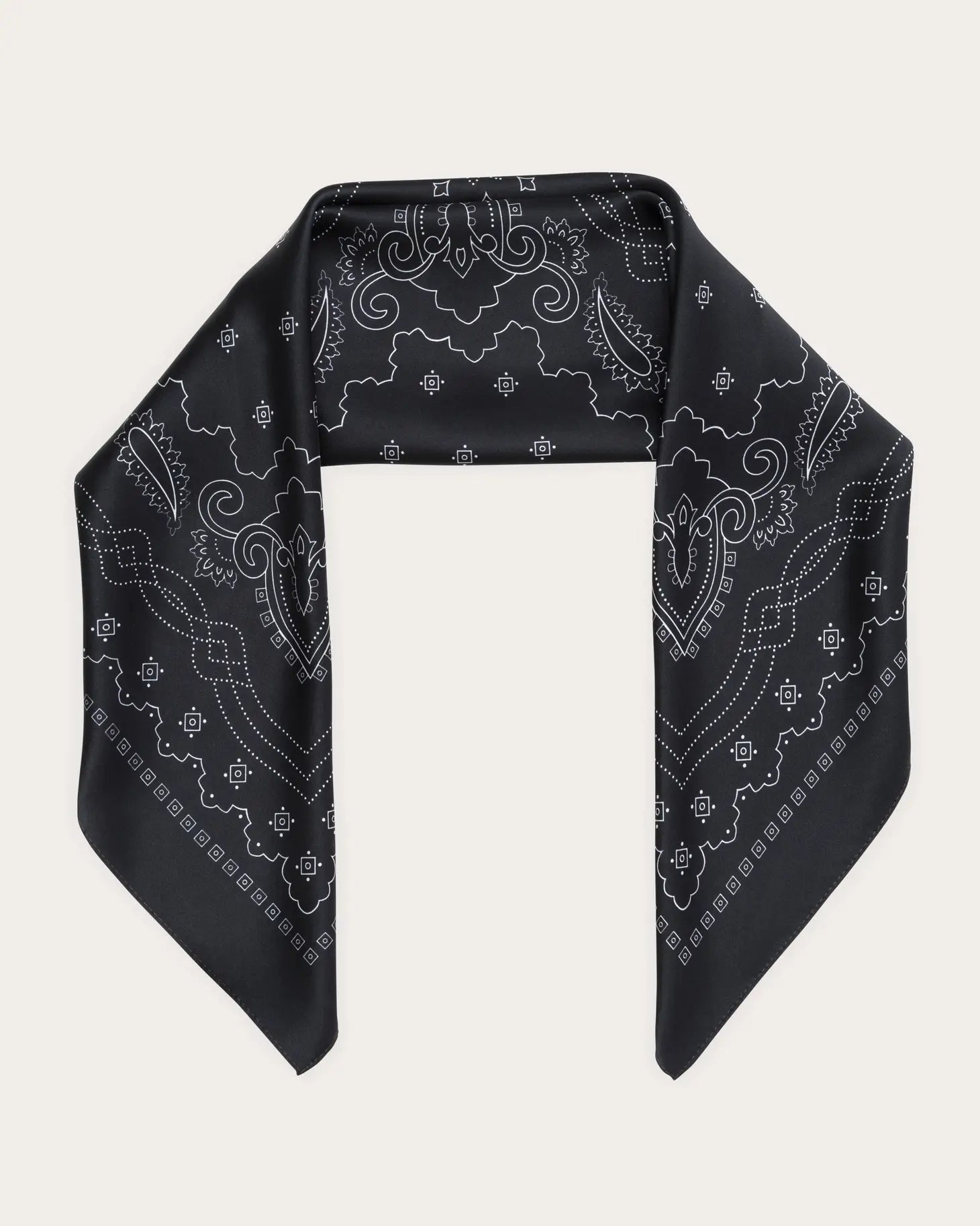 Silk Western Bandana Scarf | Black