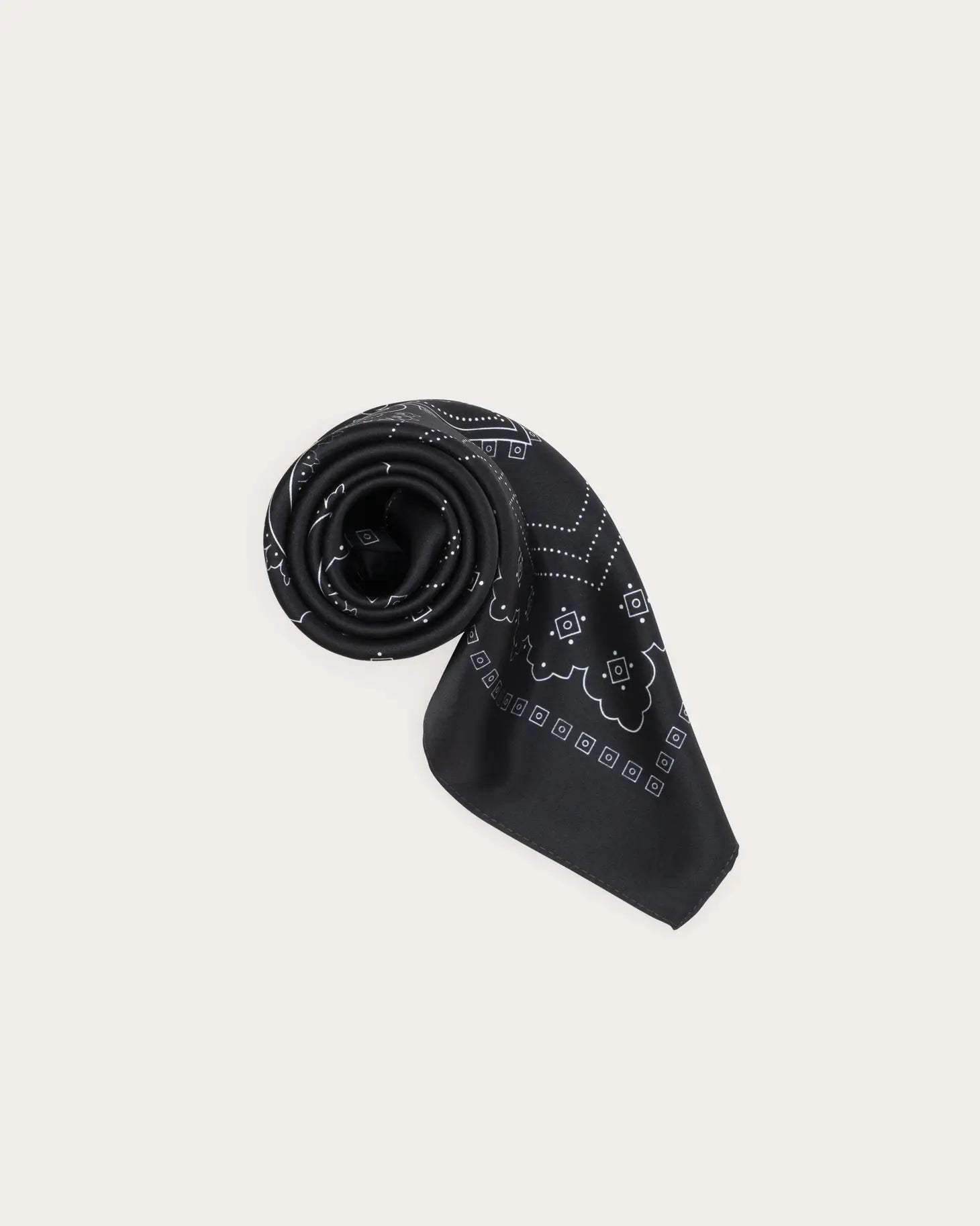 Silk Western Bandana Scarf | Black