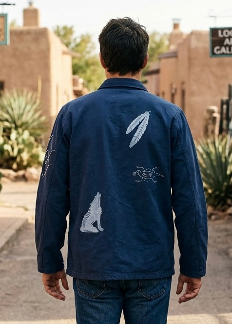 Navy Blue Chore Jacket | Knomad Tiger