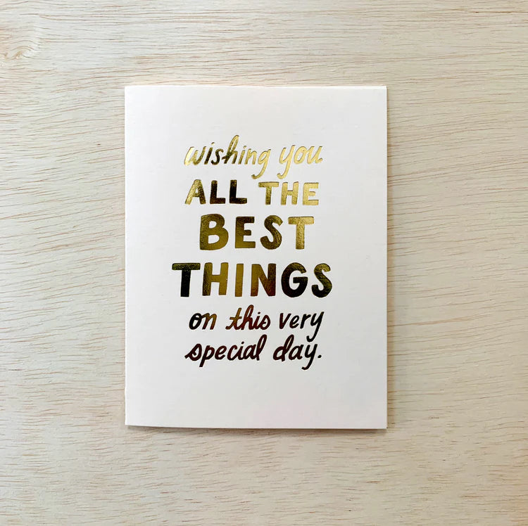 Wishing you all the best things on this very special day. | Card