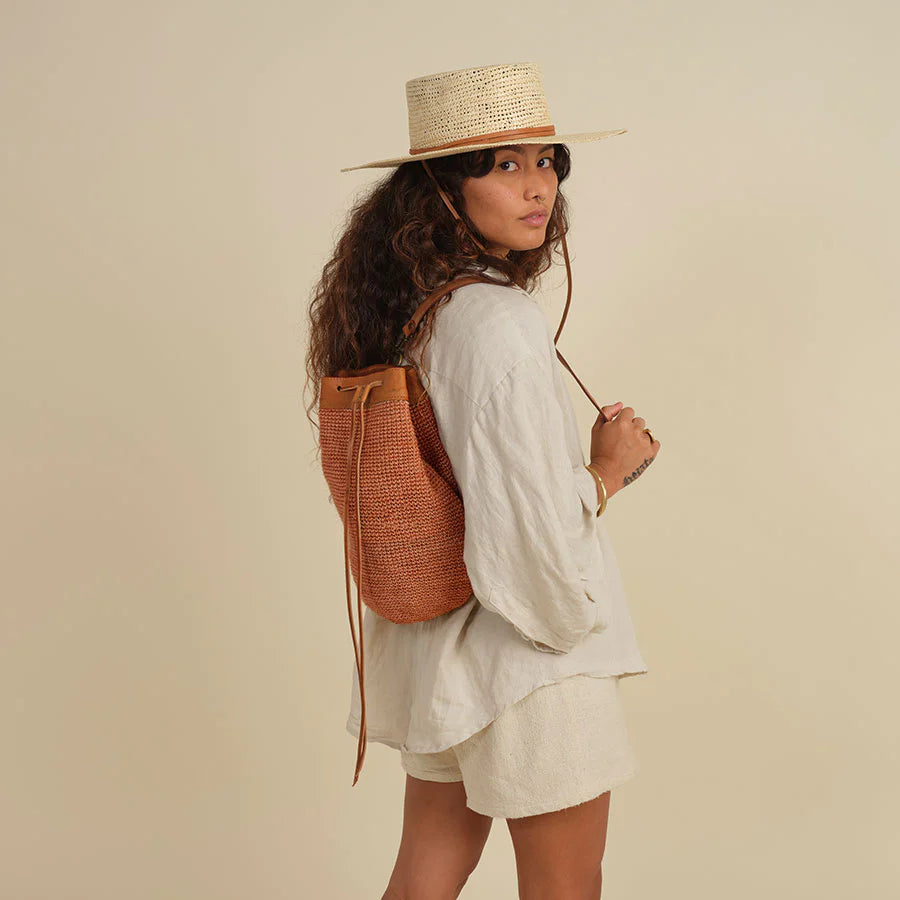 Transito Woven Mini Backpack | Orange