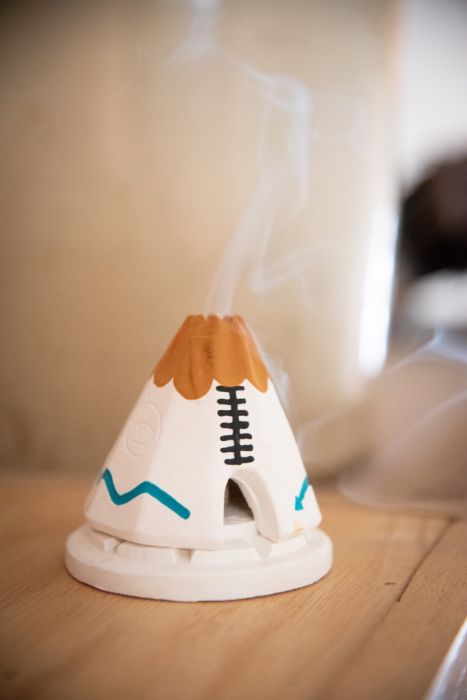 Teepee Incense Burner in White